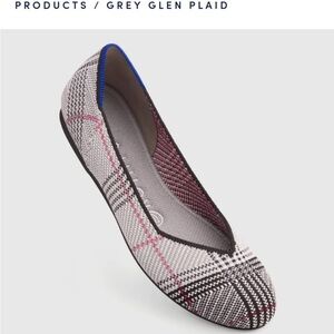 Rothy's Grey Glen Plaid Flats